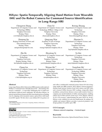 First page of the HiSync paper